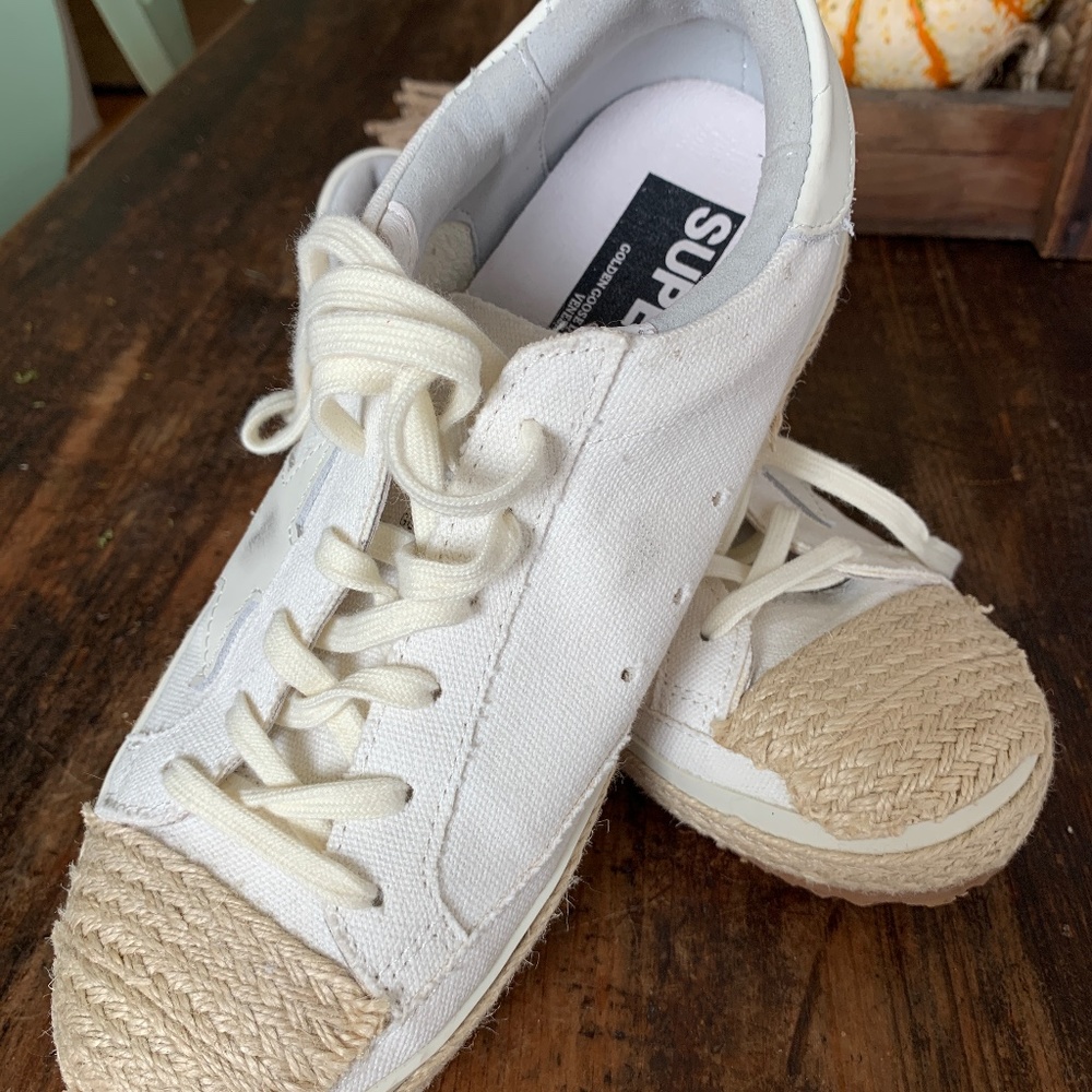 Golden Goose Limited Edition Women's Super-Star LTD in canvas wwhite s Gold